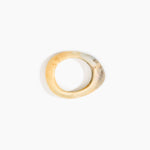 Dinosaur Designs Small Rock Bangle Bracelets in Sandy Pearl Colour resin with Wide Fit