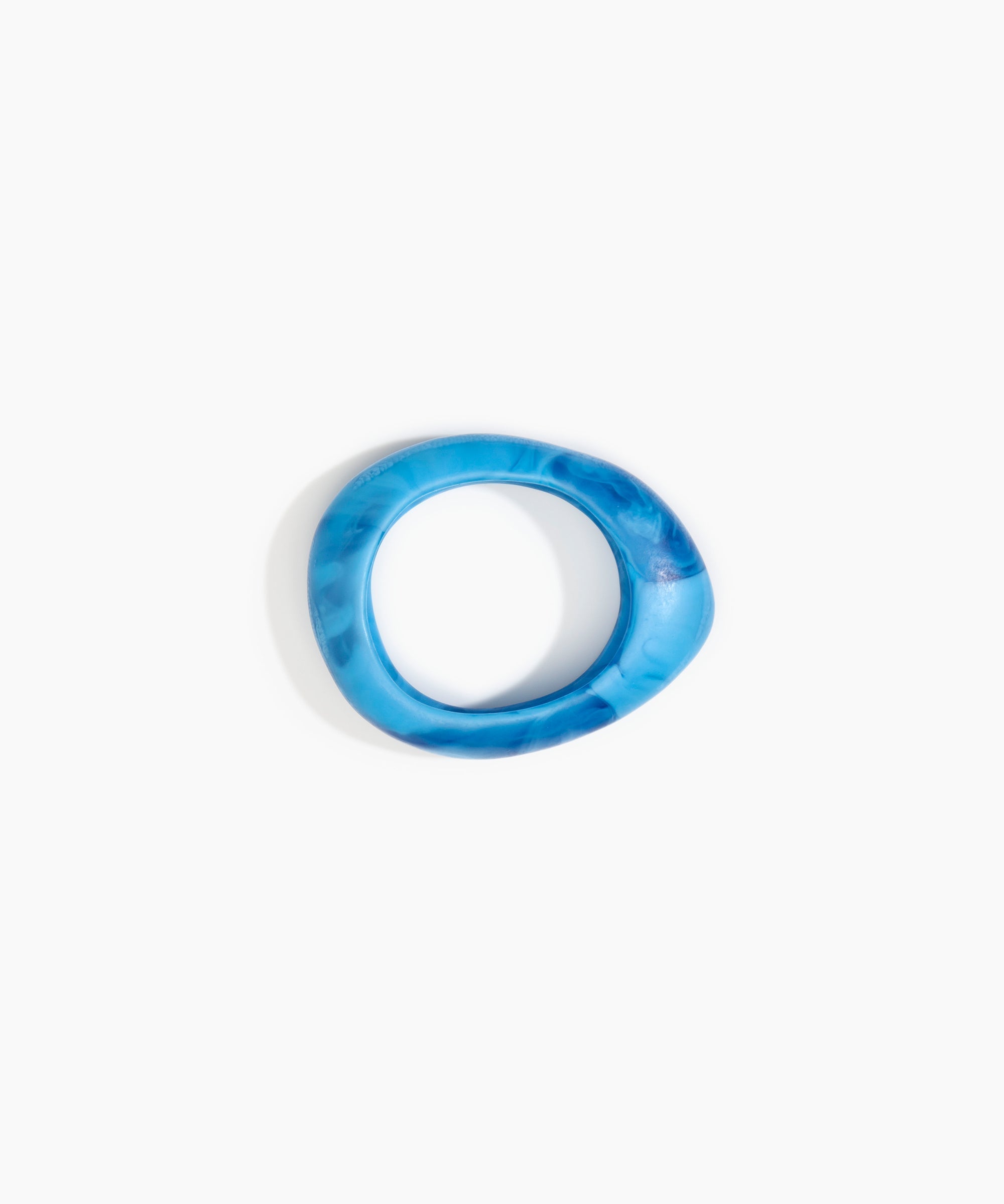 Dinosaur Designs Small Rock Bangle Bracelets in Sky Colour resin with Wide Fit