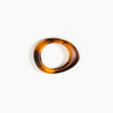 Dinosaur Designs Small Rock Bangle Bracelets in Tortoise Colour resin with Wide Fit