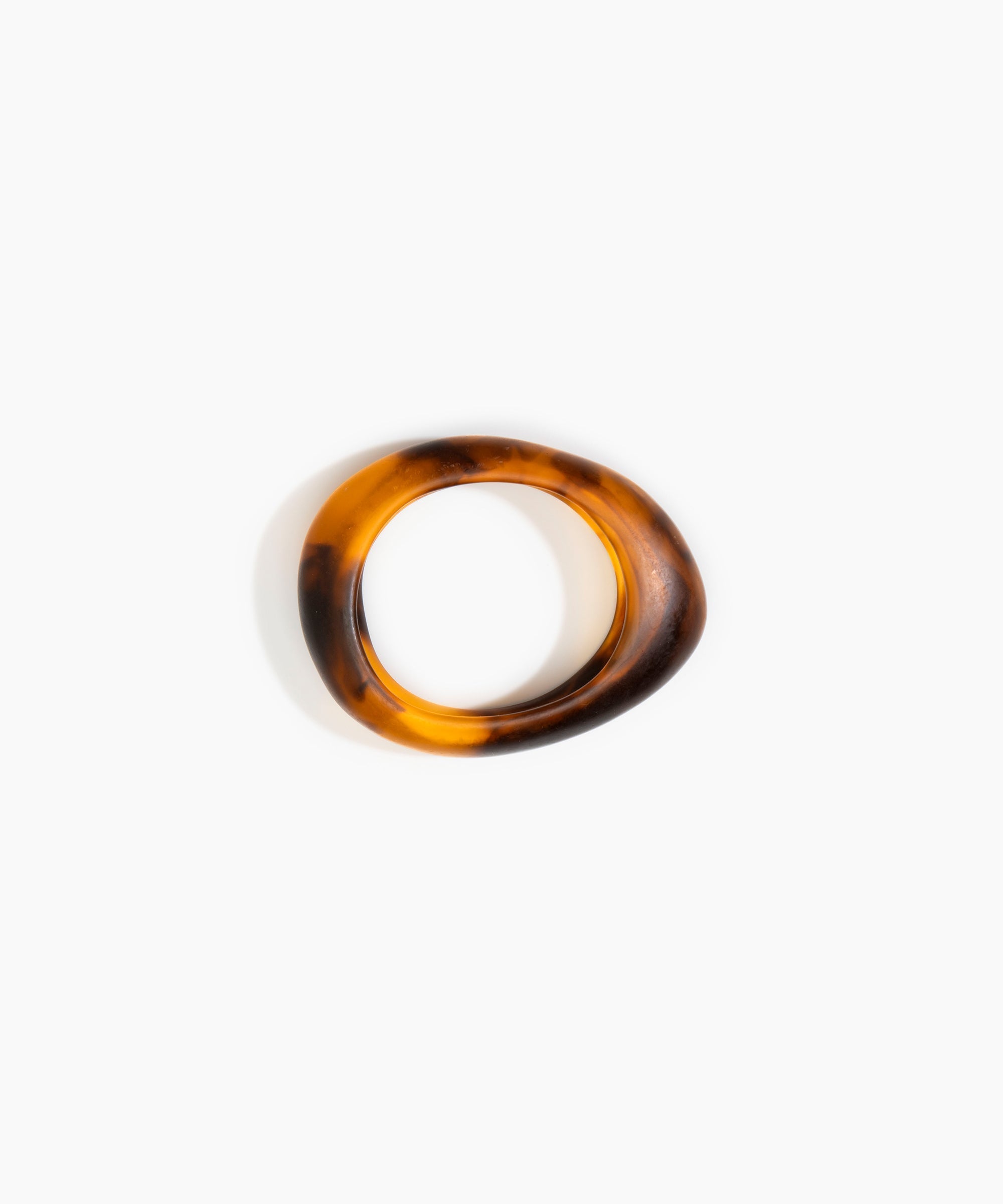 Dinosaur Designs Small Rock Bangle Bracelets in Tortoise Colour resin with Wide Fit
