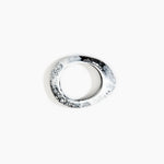 Dinosaur Designs Small Rock Bangle Bracelets in White Marble Colour resin with Wide Fit