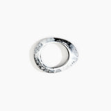 Dinosaur Designs Small Rock Bangle Bracelets in White Marble Colour resin with Wide Fit