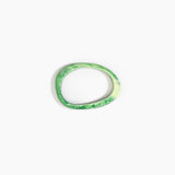 Dinosaur Designs Rock Wishbone Bangle in Grass Colour resin with Wide Fit.