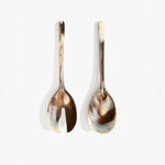 Dinosaur Designs Long Stone Servers in Cappuccino Colour resin.