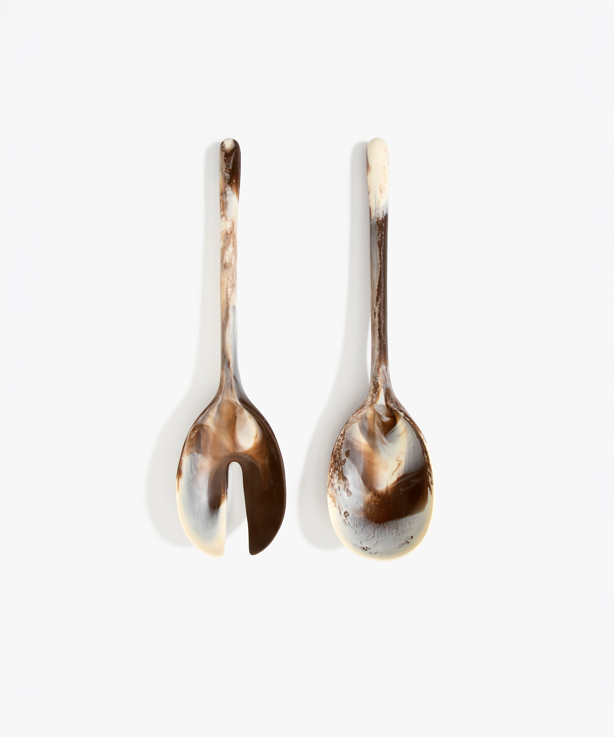 Dinosaur Designs Long Stone Servers in Cappuccino Colour resin.