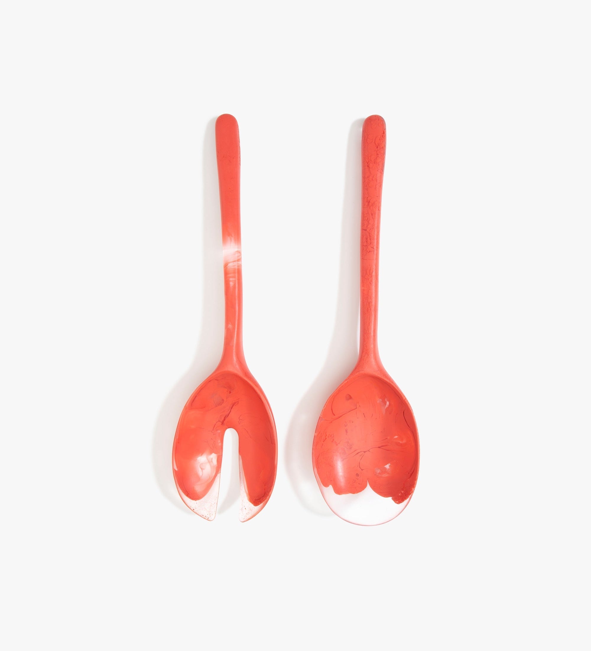 Dinosaur Designs Long Stone Servers Tableware in Coral Swirl Colour resin