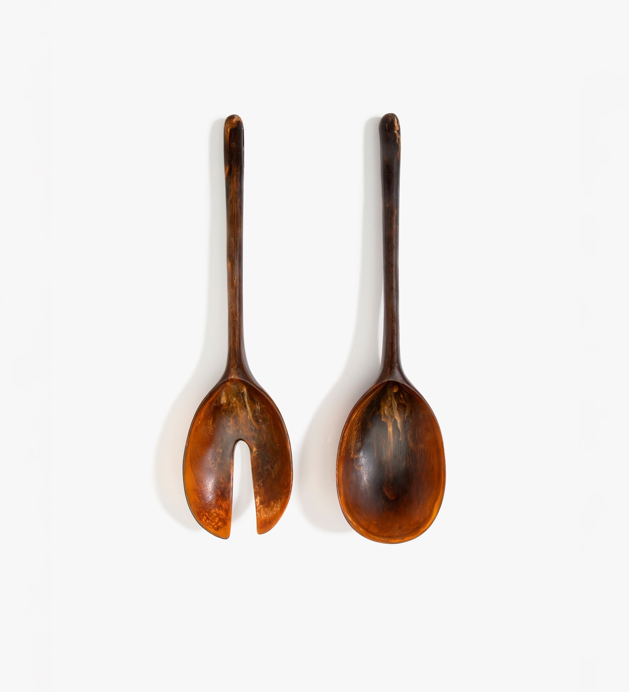 Dinosaur Designs Long Stone Servers Tableware in Dark Horn Colour resin