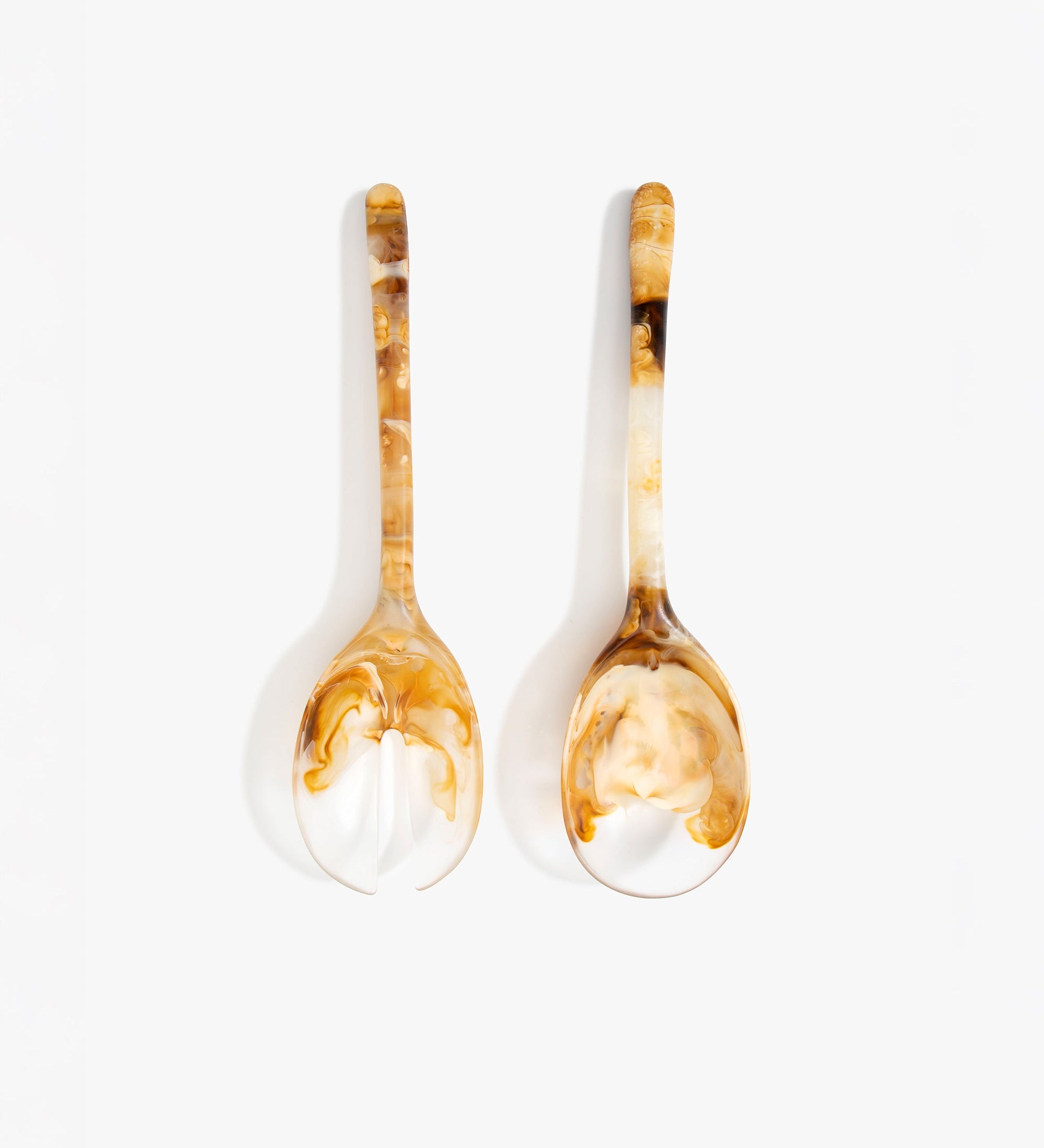 Dinosaur Designs Long Stone Servers Tableware in Light Horn Colour resin