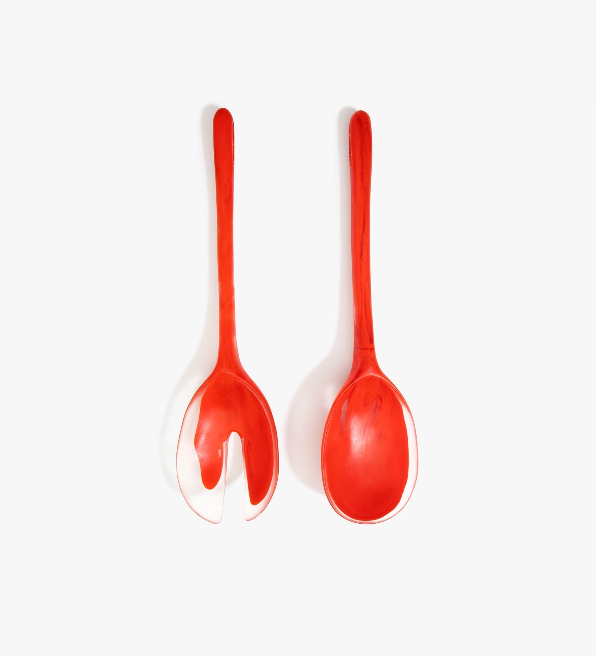 Dinosaur Designs Long Stone Servers Tableware in Poppy Colour resin