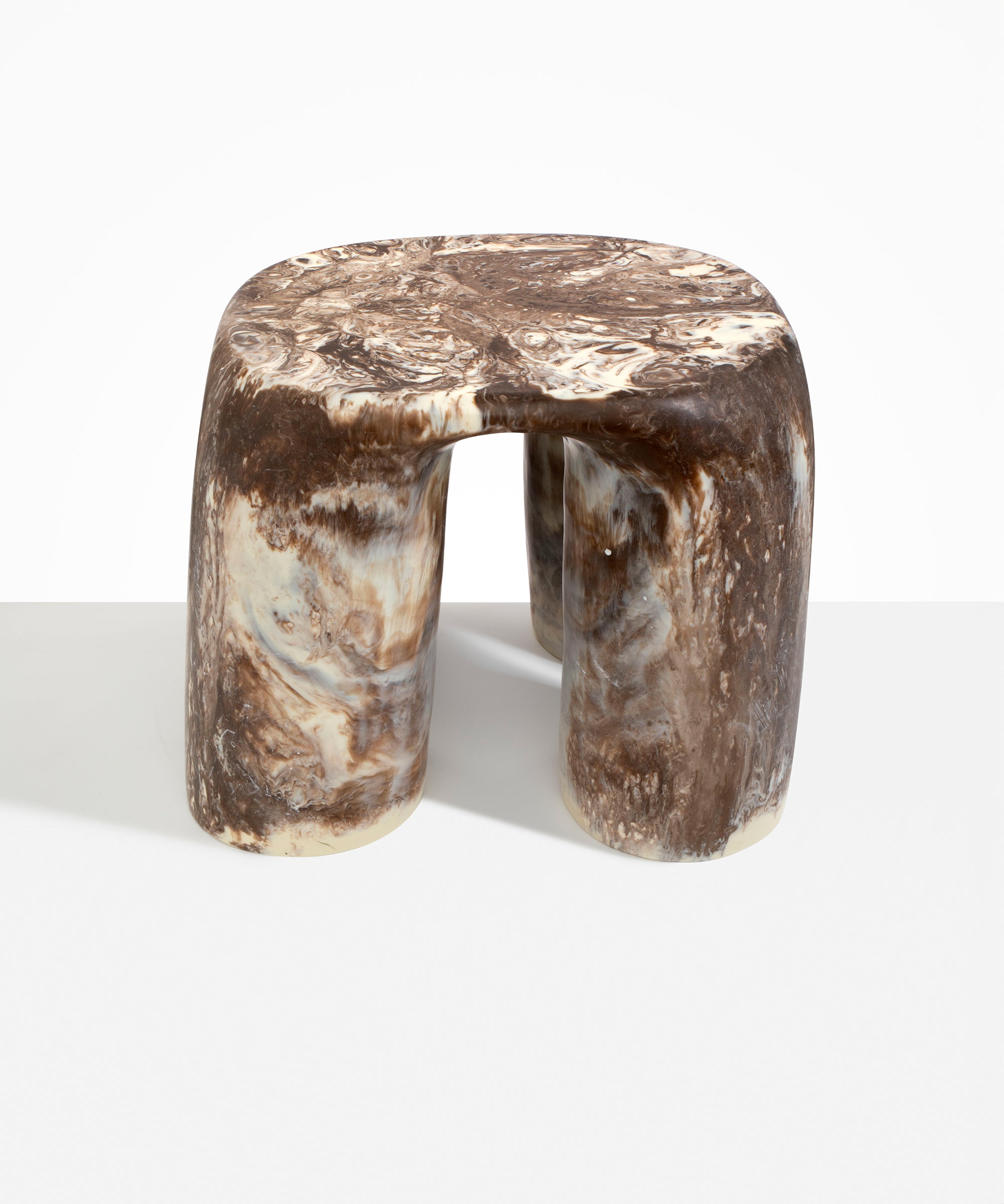 Dinosaur Designs 4 Leg Rock Tower Table in Cappuccino Colour resin