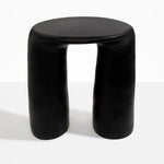 Dinosaur Designs Rock Tower Table in Black Colour resin