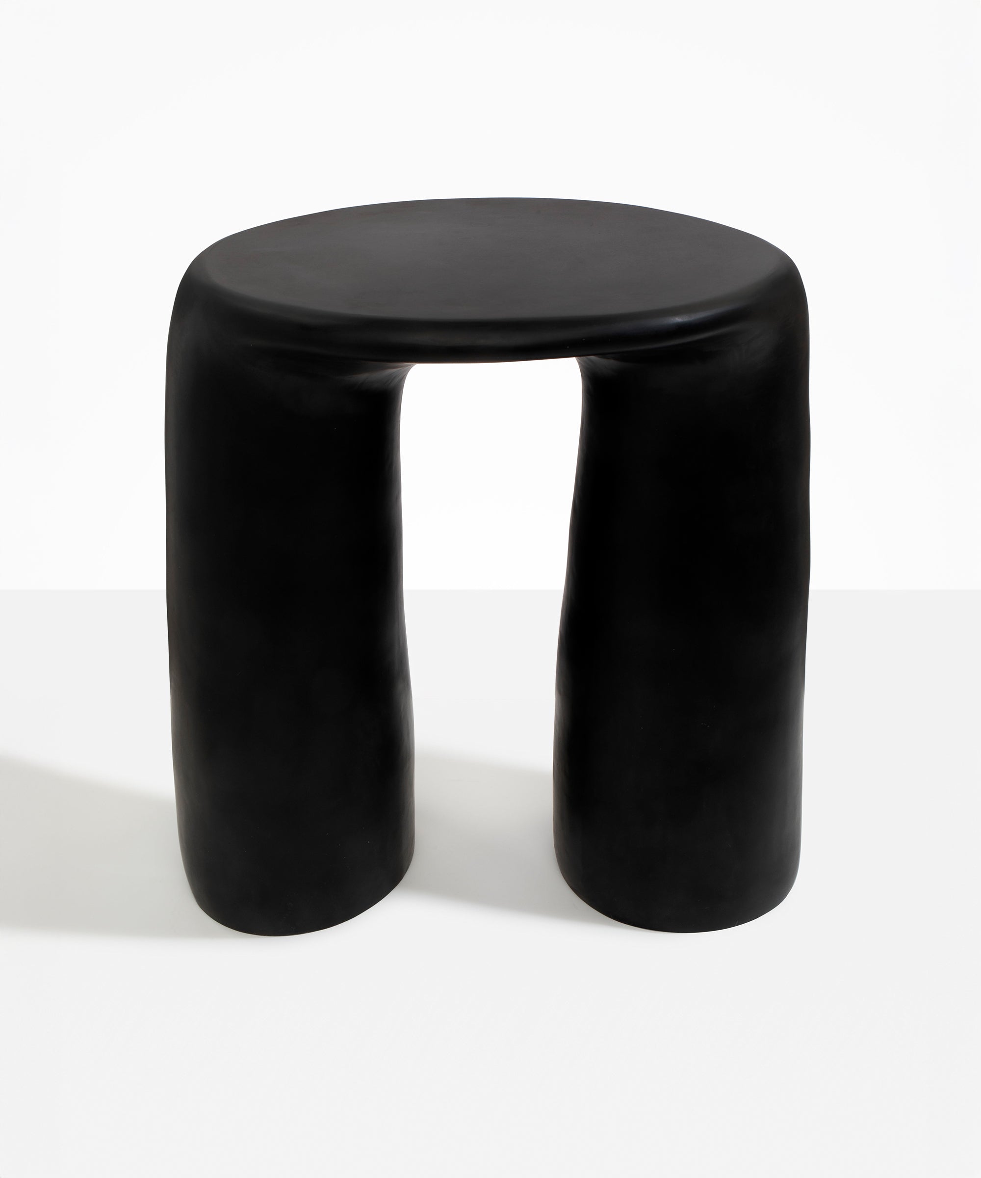 Dinosaur Designs Rock Tower Table in Black Colour resin