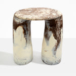 Dinosaur Designs Rock Tower Table in Cappuccino Colour resin