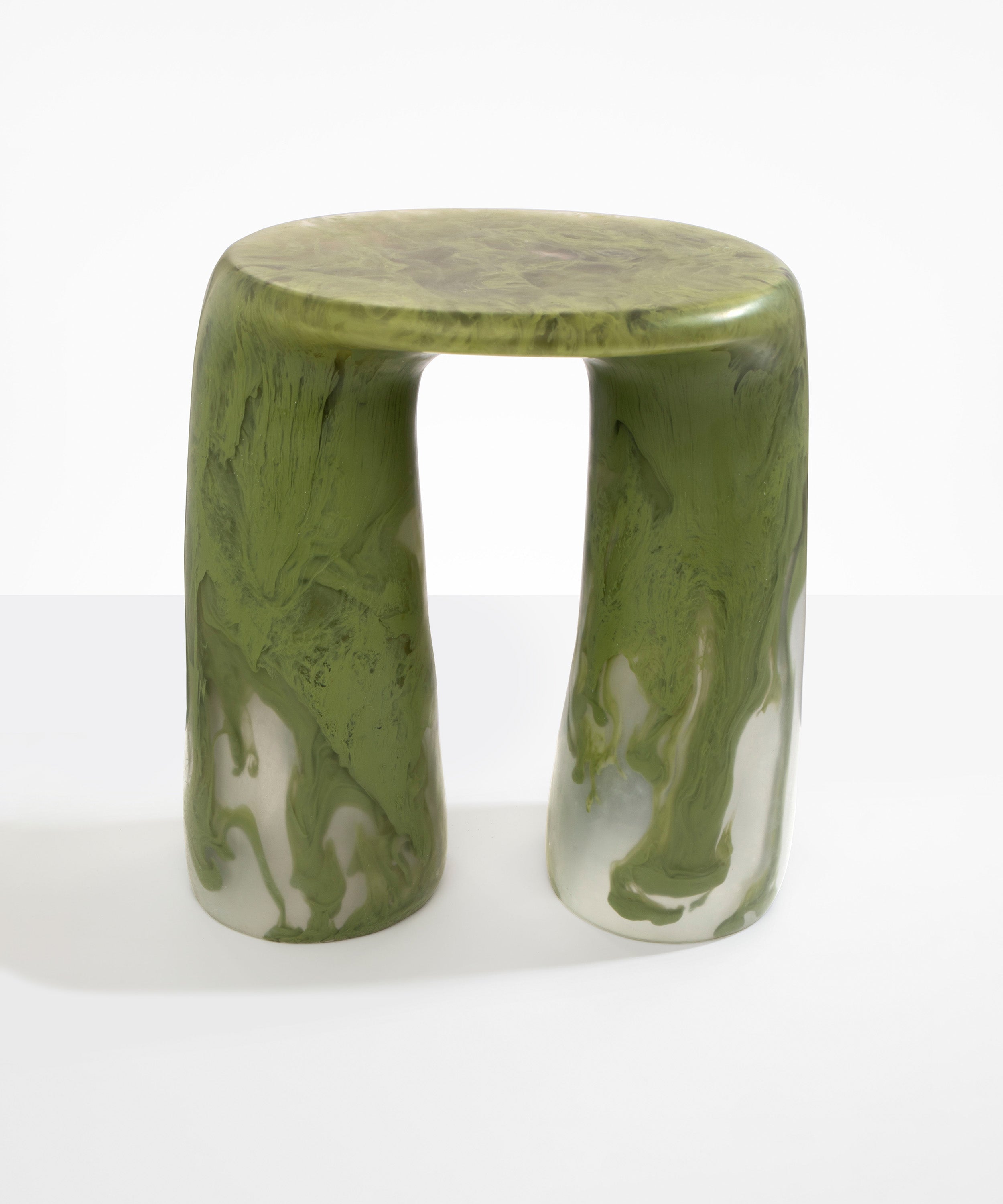 Dinosaur Designs Rock Tower Table End Tables in Olive Colour resin