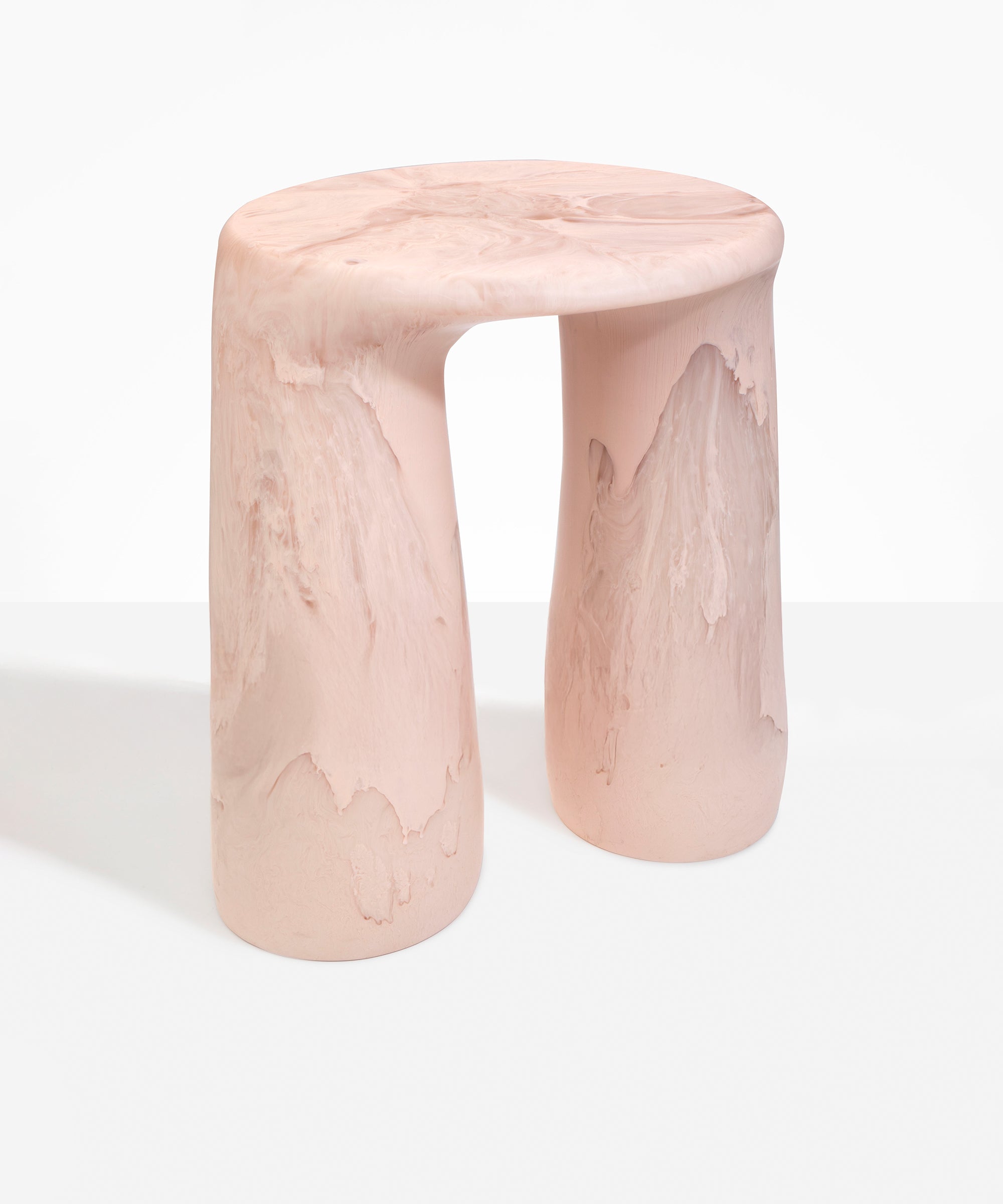 Dinosaur Designs TABRCKTOW rock tower table ROSE SWIRL