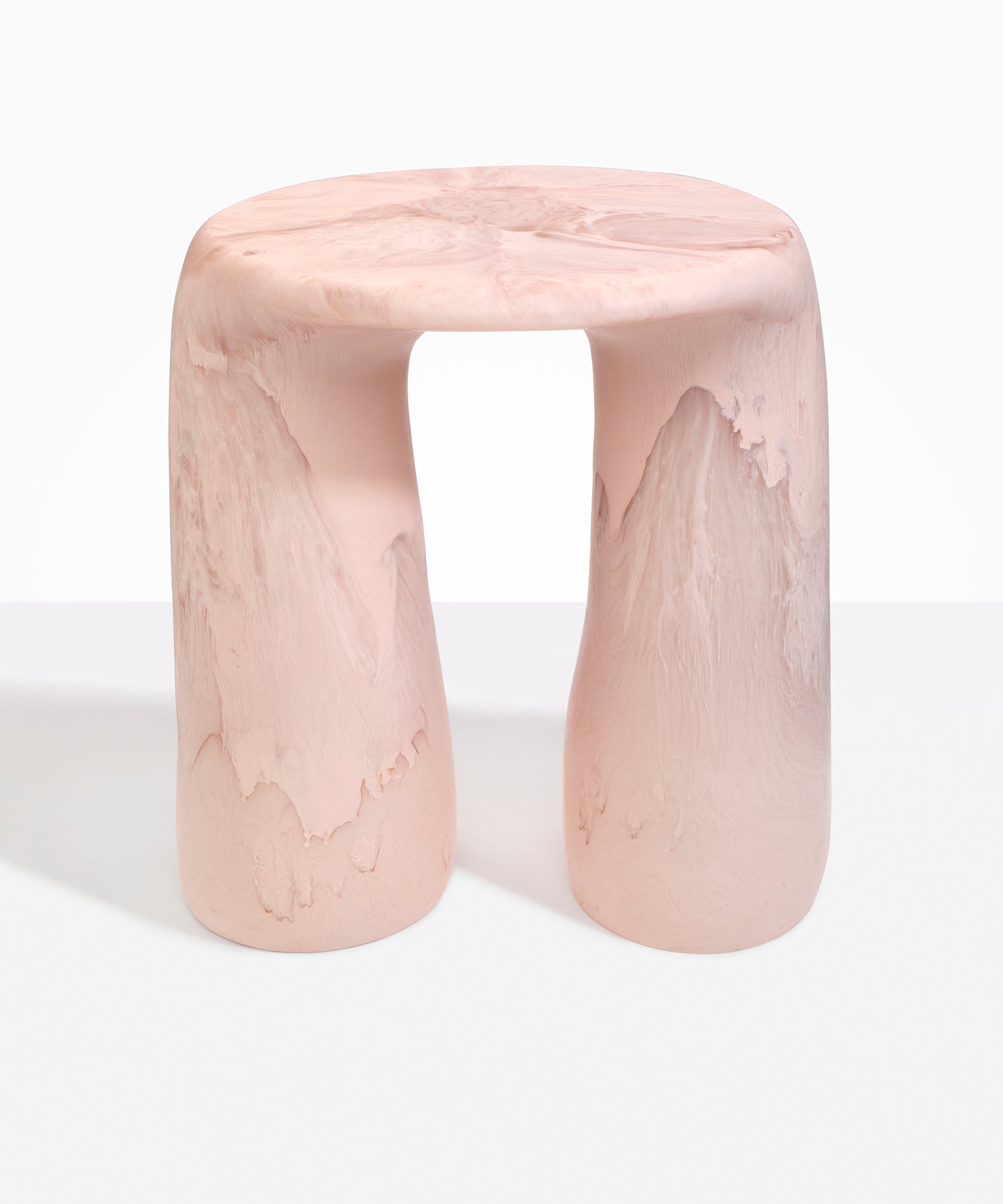 Dinosaur Designs TABRCKTOW rock tower table ROSE SWIRL