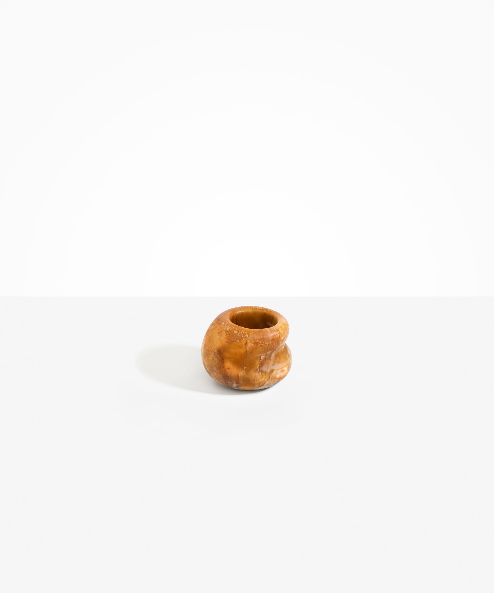 Dinosaur Designs Small Chestnut Vase in Dark Horn Colour resin.