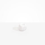 Dinosaur Designs Small Chestnut Vase in Snow Swirl Colour resin.