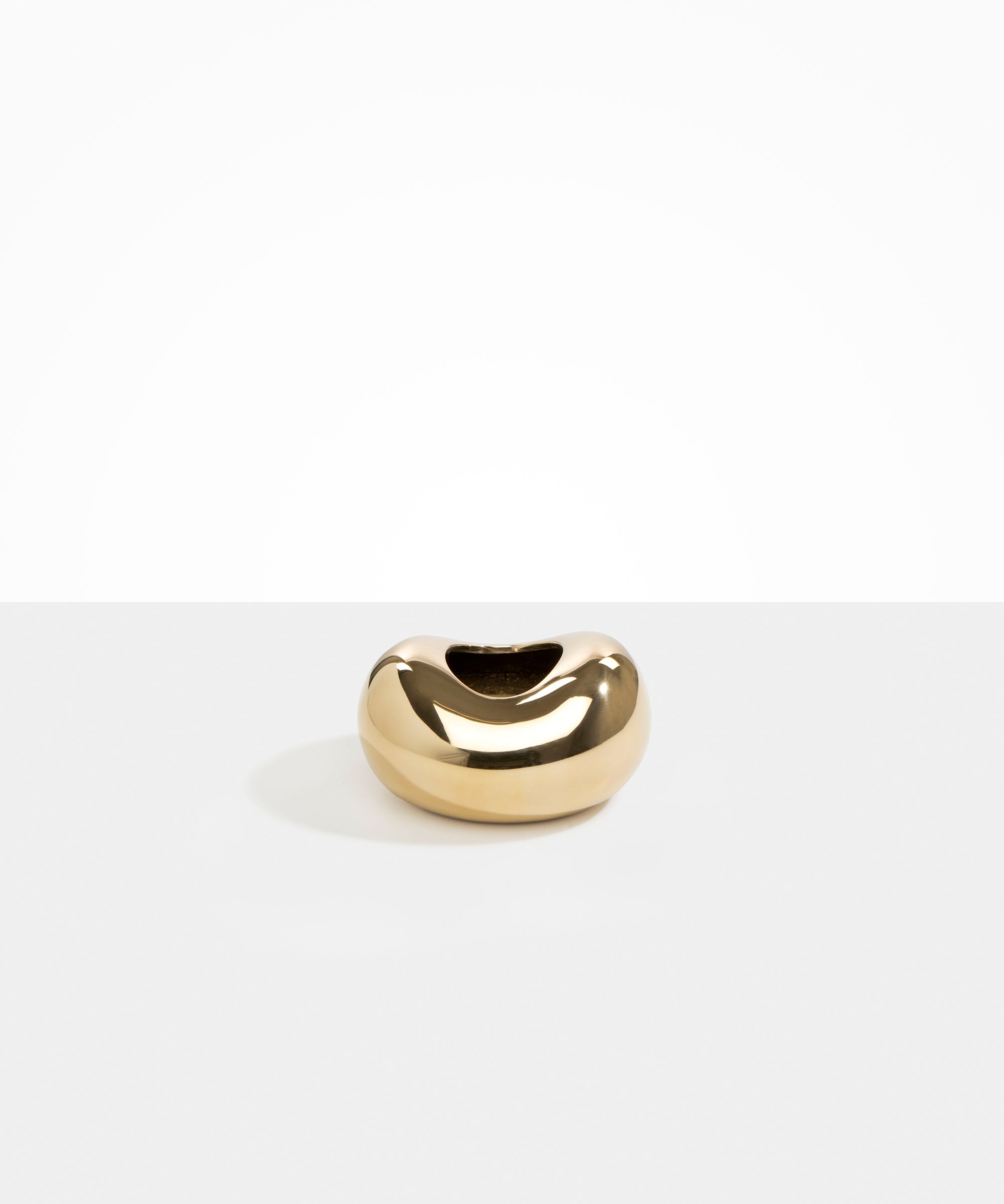 LO Collections Metal Bean Vase in Brass Material