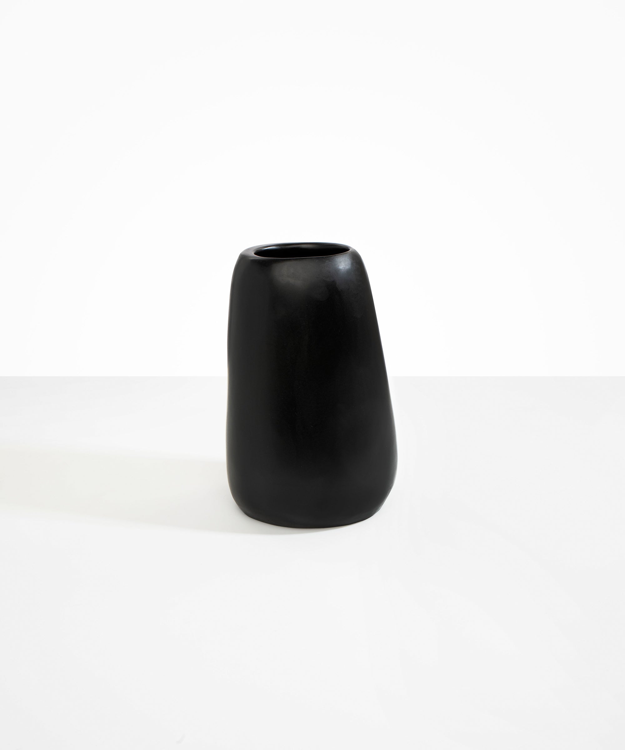 Dinosaur Designs Large Pebble Vase in Black Colour resin