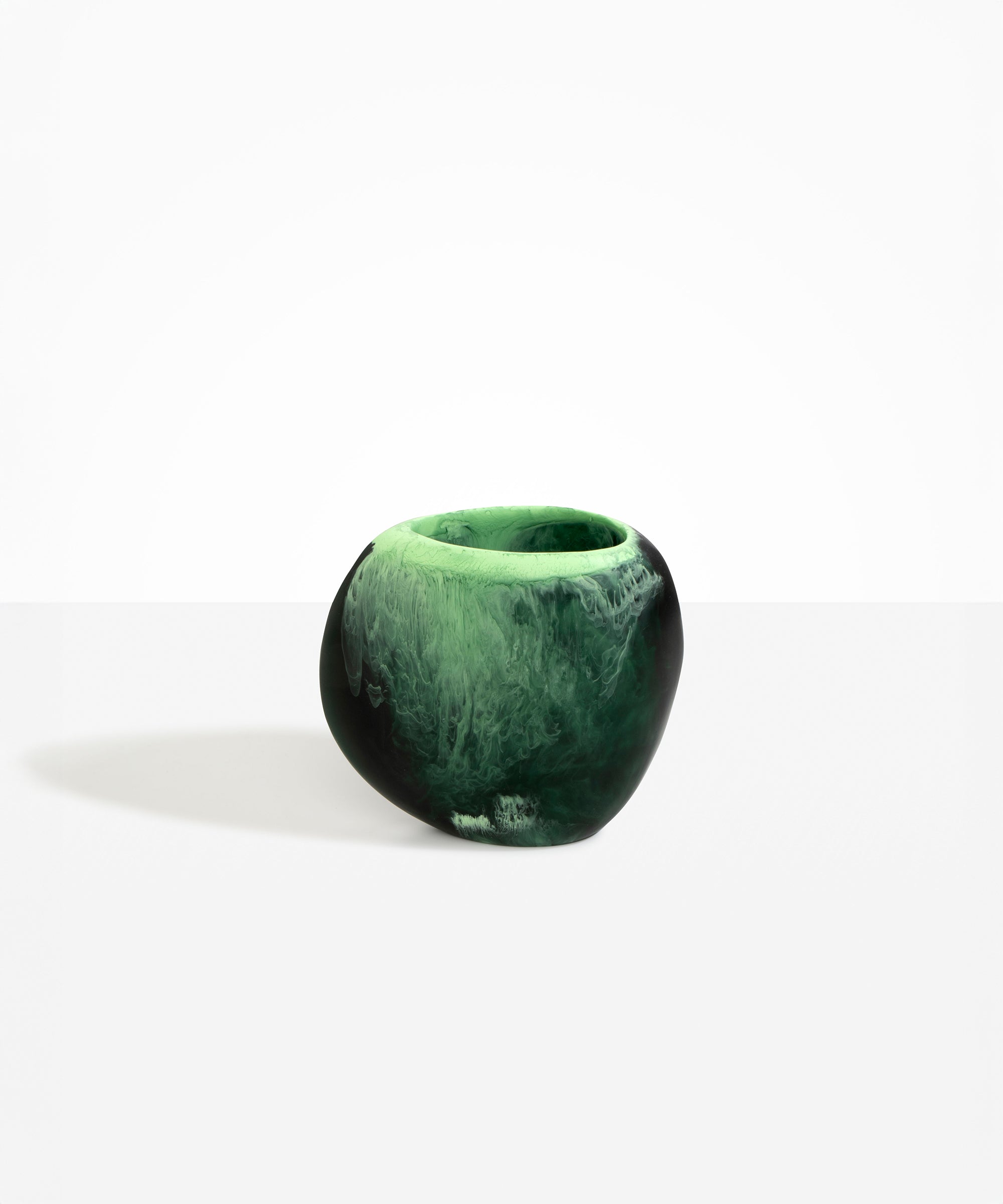 Dinosaur Designs Large Rock Vase in Moss Colour resin