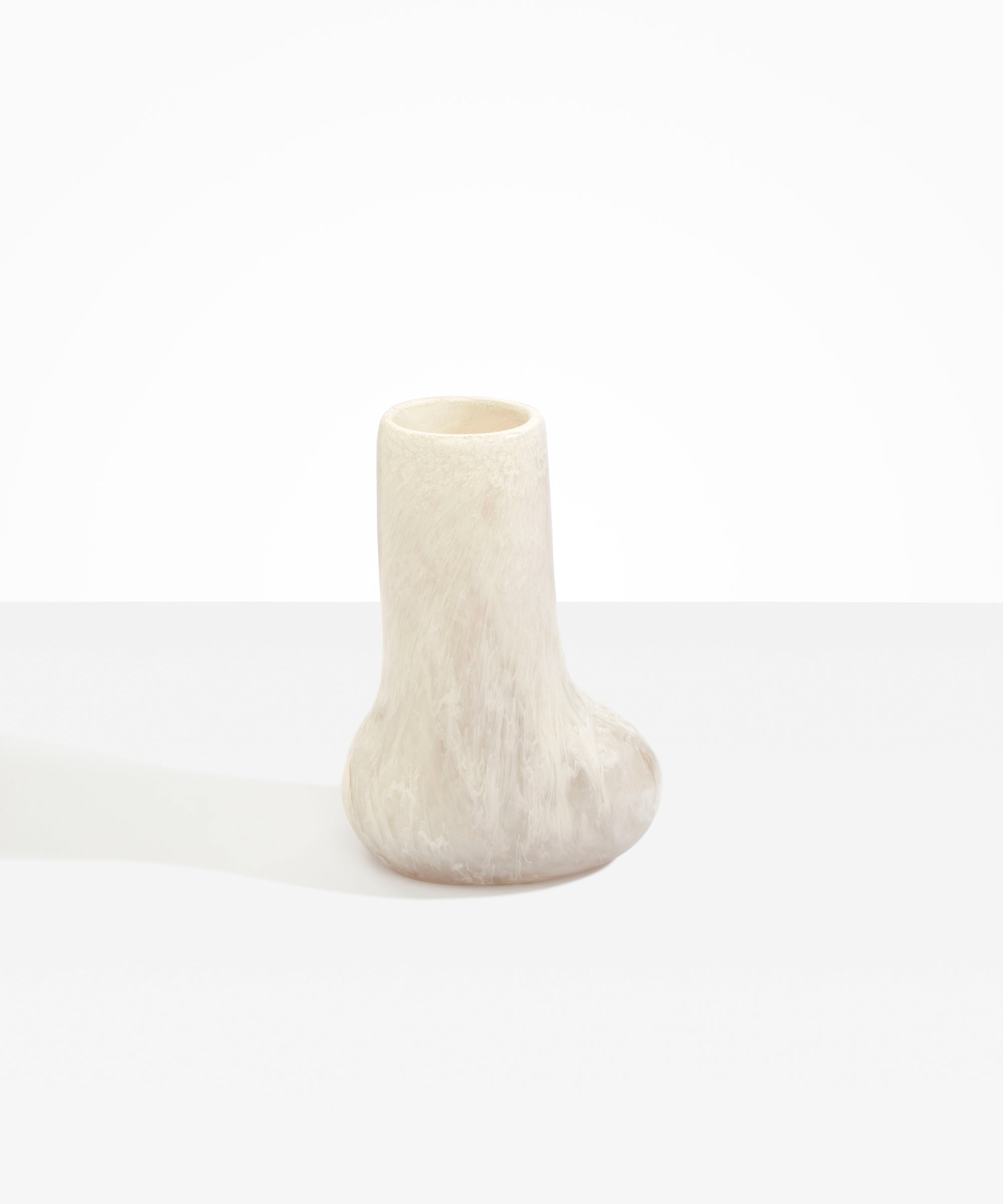 Dinosaur Designs Medium Stem Vase in Chalk Swirl Colour resin