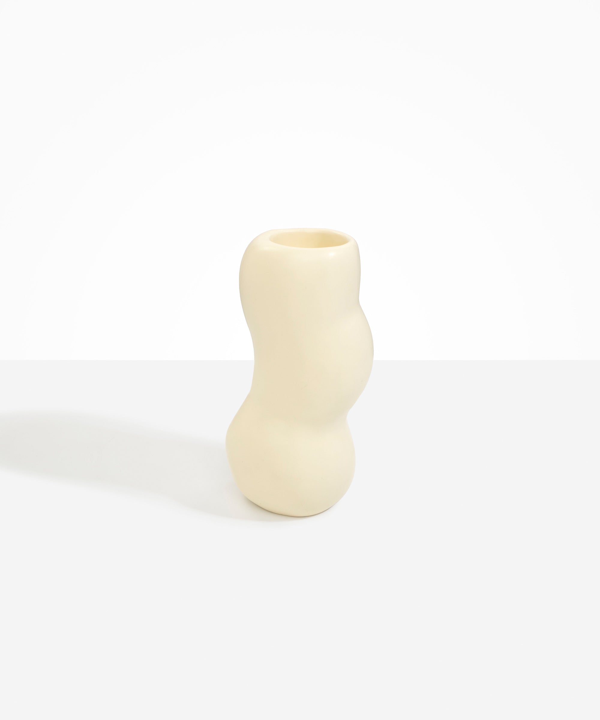 Dinosaur Designs Medium Valley Vase in Cream Colour resin