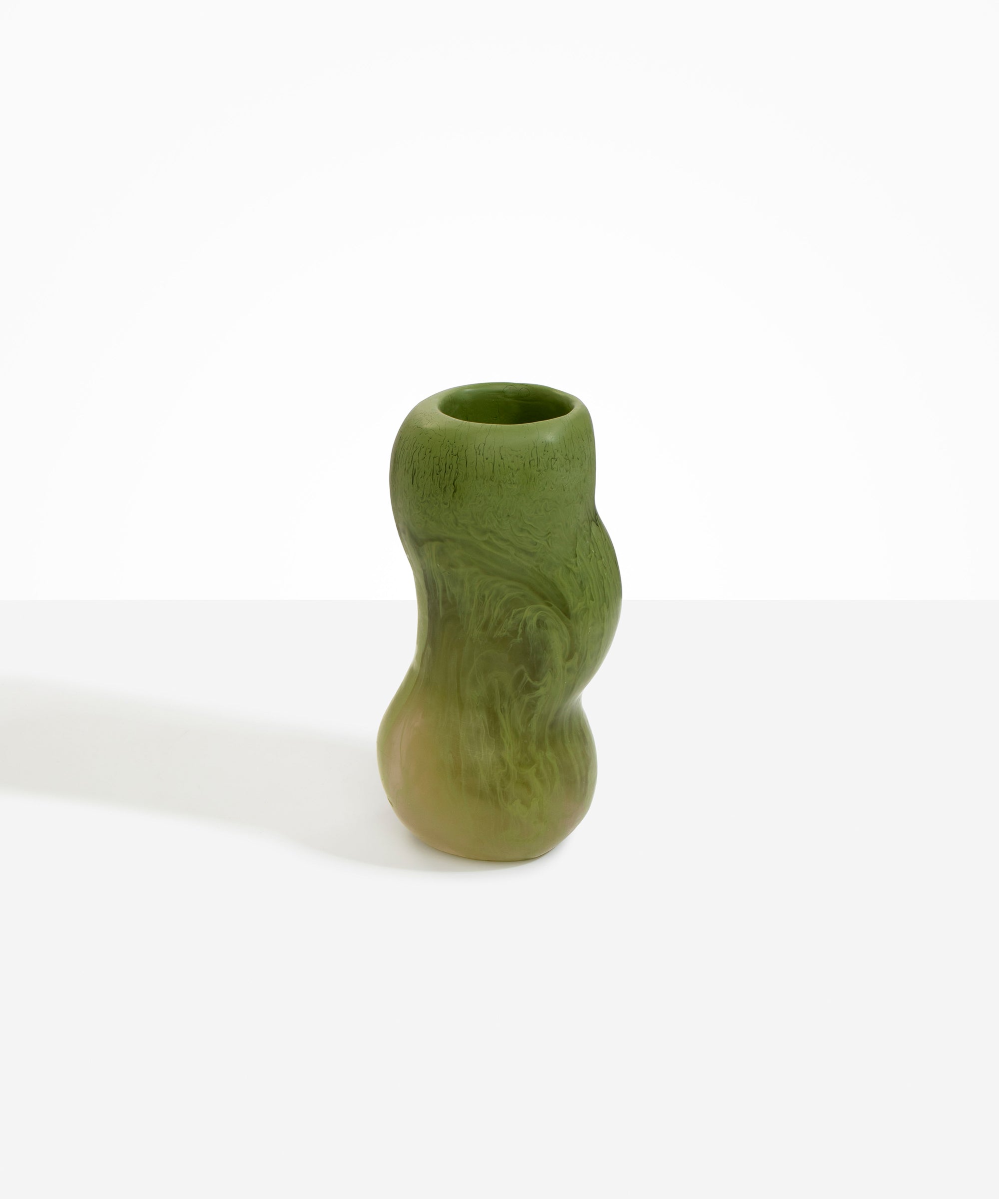 Dinosaur Designs Medium Valley Vase in Olive Colour resin