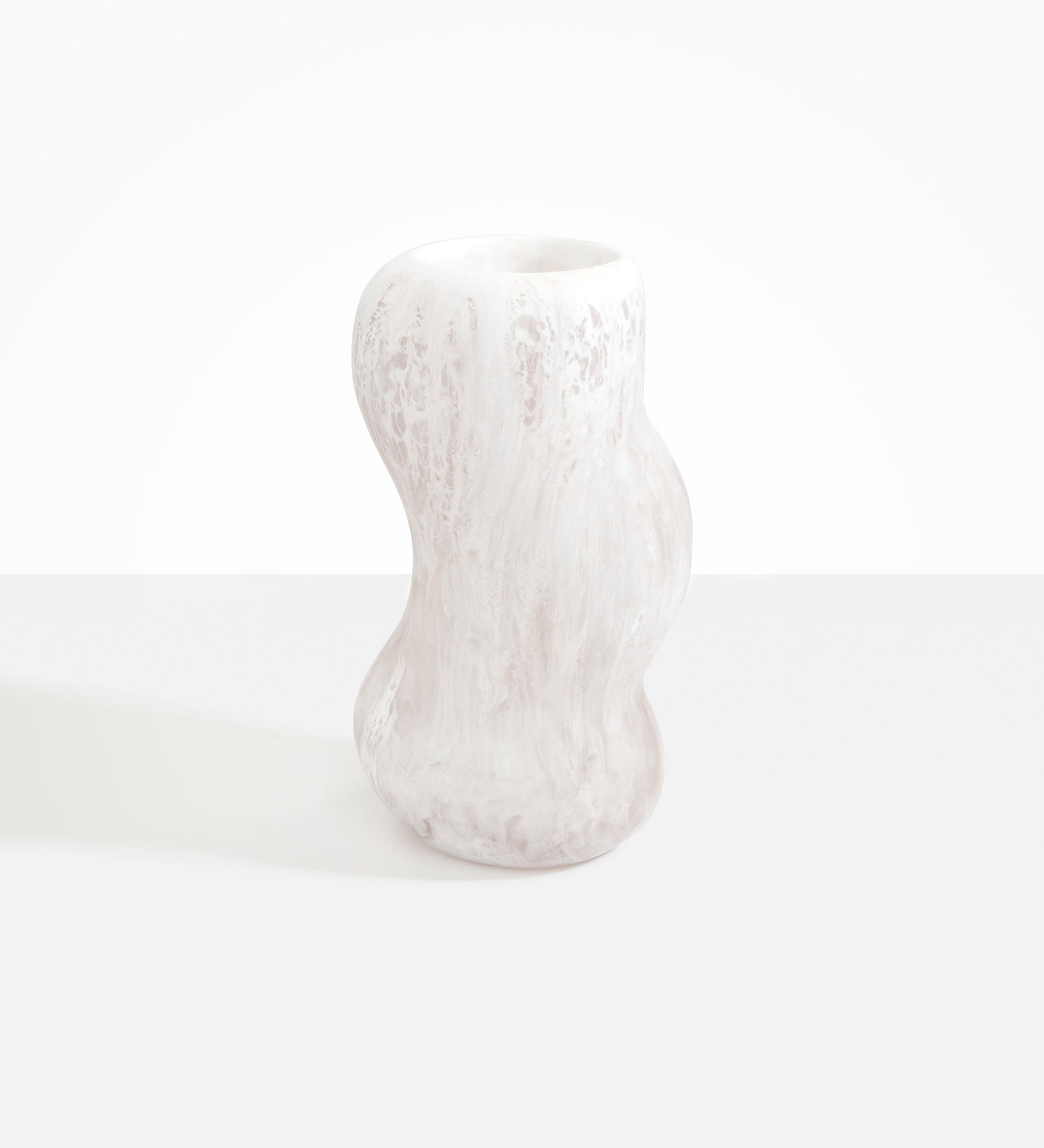 Dinosaur Designs Valley Vase Vases in Snow Swirl Colour resin